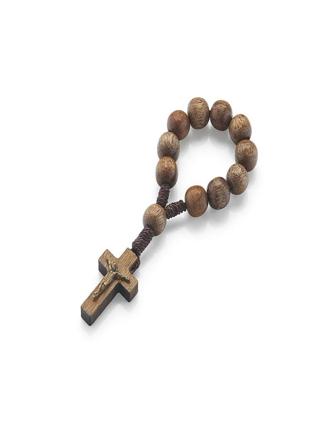 Intercession Pocket Size Decade Rosary - Walnut - Image 4